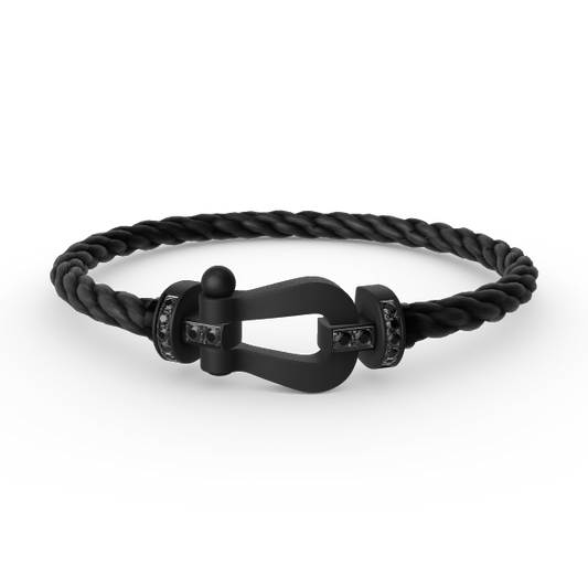 [BIJOUX]FORCE LARGE SERIES HORSESHOE BLACK SAMURAI BRACELET