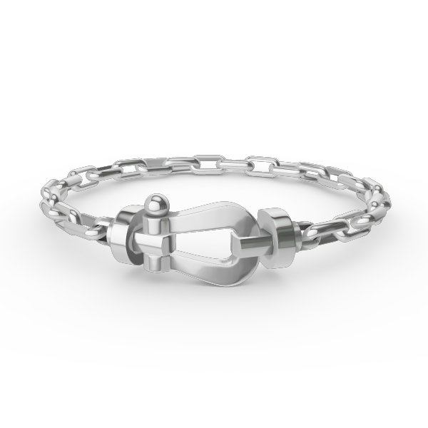 [BIJOUX]FORCE LARGE HORSESHOE CLASP  METAL BRACELET