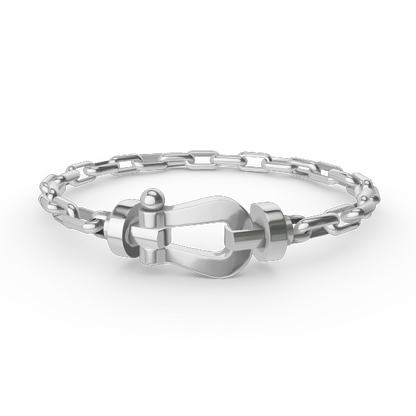 [BIJOUX]FORCE LARGE HORSESHOE CLASP  METAL BRACELET