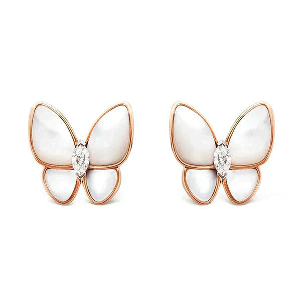 [BIJOUX]BUTTERFLY MOP DIAMOND EARRINGS