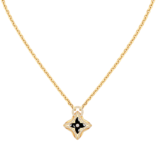 [BIJOUX]STAR PEDANT PINK GOLD DIAMOND NECKLACE