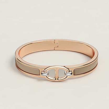 [BIJOUX]BRACELET CLIC CHAINE OR ROSE