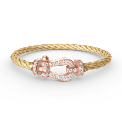 [BIJOUX]FORCE LARGE HORSESHOE FULL DIAMOND BRACELET ROSE GOLD