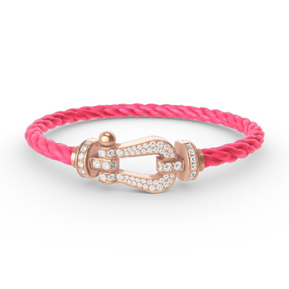 [BIJOUX]FORCE LARGE HORSESHOE FULL DIAMOND BRACELET ROSE GOLD