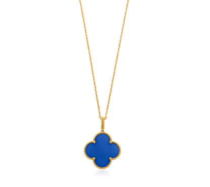 [BIJOUX]CLOVER 25MM NECKLACE TURQUOISE ROSE GOLD