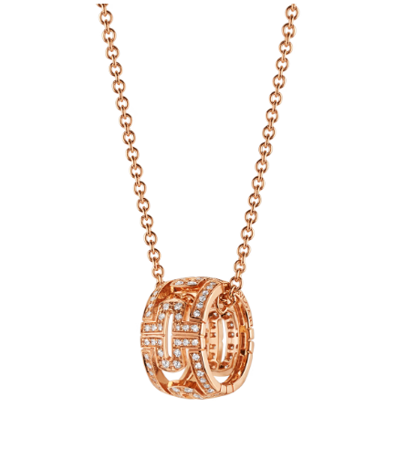 [BIJOUX]PARENTESI NECKLACE PINK GOLD DIAMOND