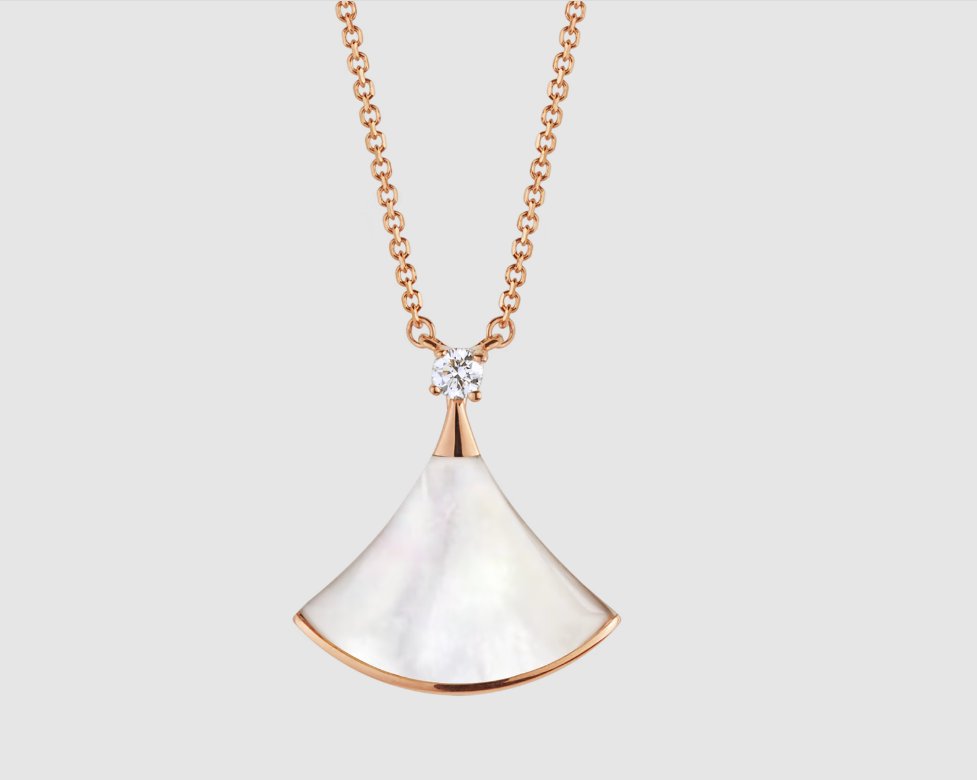 [BIJOUX] COLLIER DREAM NACRE BLANCHE OR ROSE 1 DIAMANT