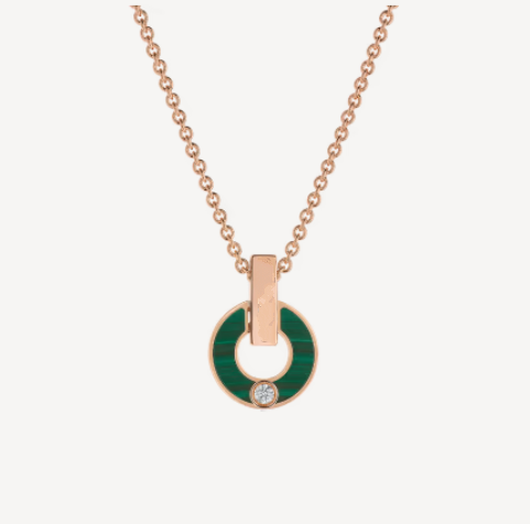 [BIJOUX] COLLIER GARI OR ROSE MALACHITE