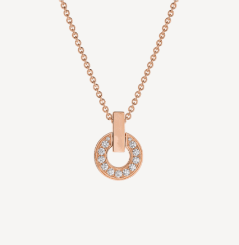 [BIJOUX] COLLIER GARI OR ROSE DIAMANT