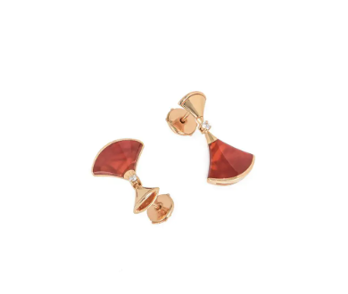 [BIJOUX]BOUCLES D'OREILLES DREAM OR ROSE CORNALINE