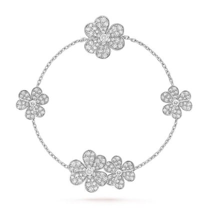 [BIJOUX]FRIVOLE SILVER 5 FLOWERS BRACELET