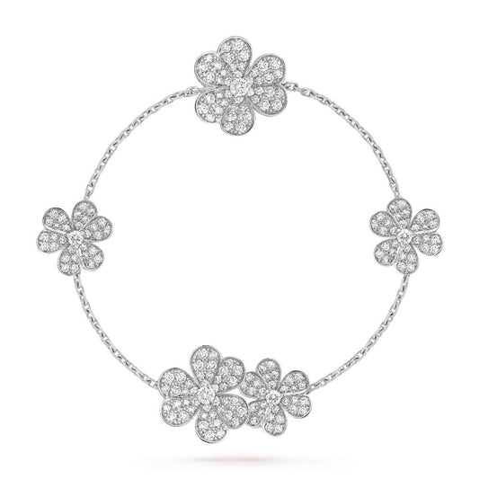 [BIJOUX]FRIVOLE SILVER 5 FLOWERS BRACELET