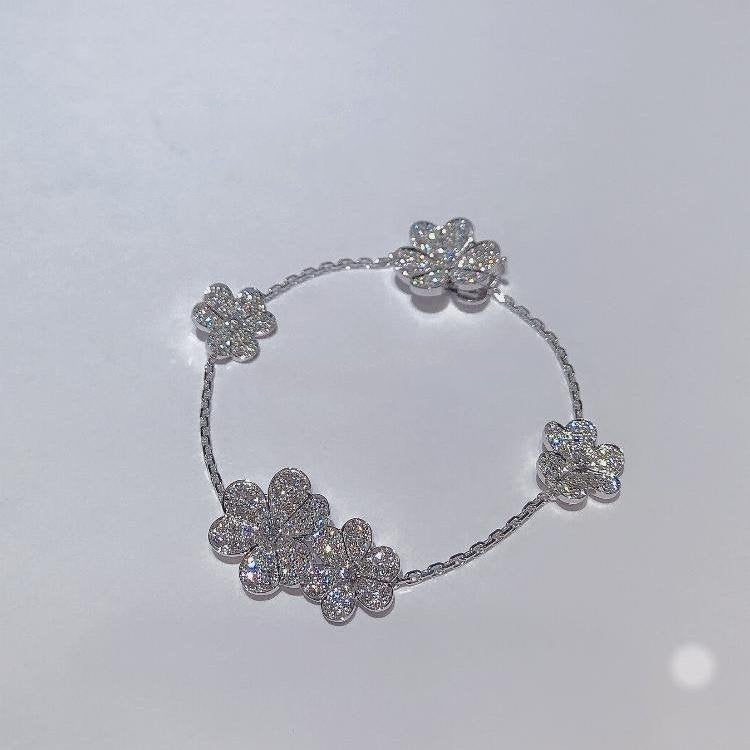 [BIJOUX]FRIVOLE SILVER 5 FLOWERS BRACELET