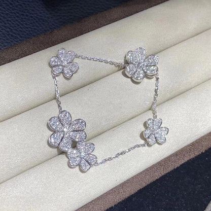 [BIJOUX]FRIVOLE SILVER 5 FLOWERS BRACELET