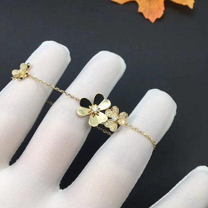 [BIJOUX]FRIVOLE GOLD 5 FLOWERS BRACELET