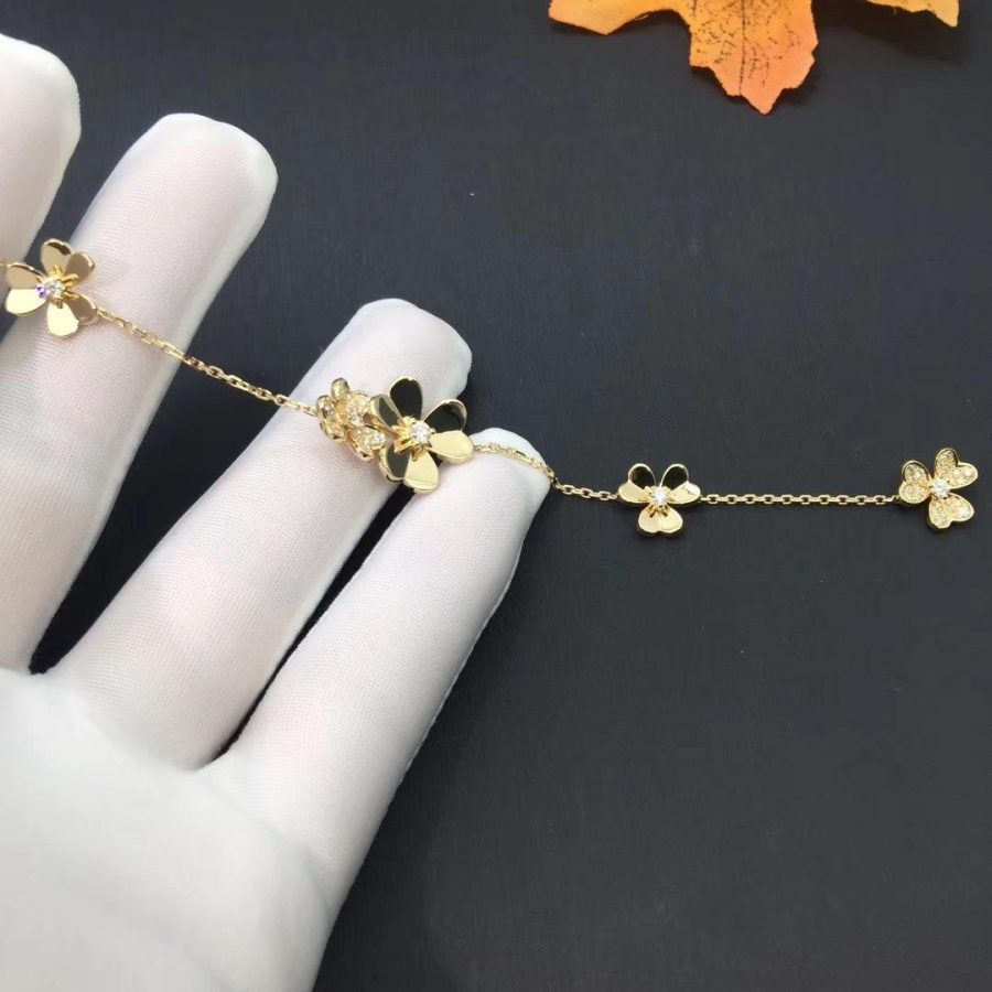 [BIJOUX]FRIVOLE GOLD 5 FLOWERS BRACELET