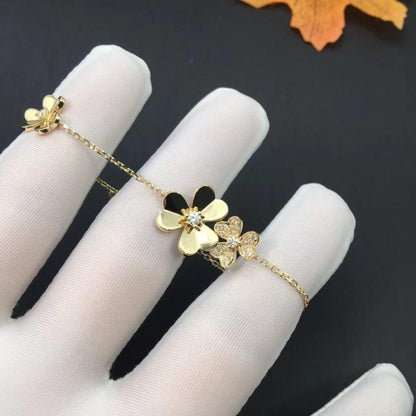 [BIJOUX]FRIVOLE GOLD 5 FLOWERS BRACELET