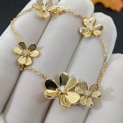 [BIJOUX]FRIVOLE GOLD 5 FLOWERS BRACELET