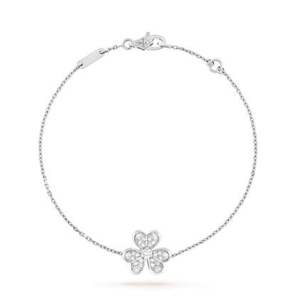 [BIJOUX]FRIVOLE SILVER FLOWER DIAMOND BRACELET