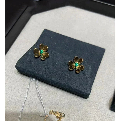 [BIJOUX]FRIVOLE  FLOWER MALACHITE EARRINGS