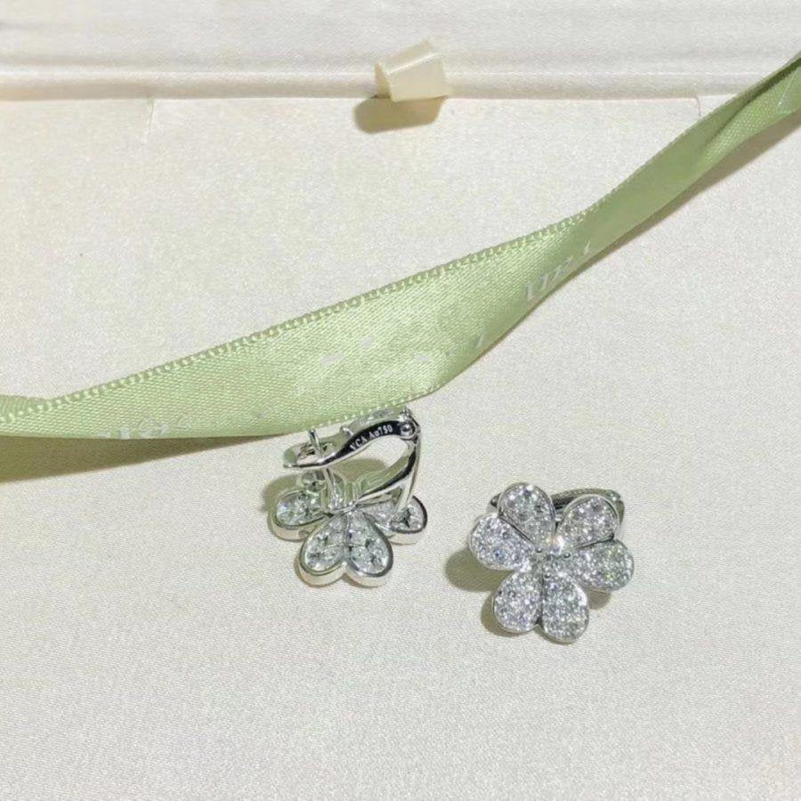 [BIJOUX]FRIVOLE SILVER FLOWER DIAMOND EARRINGS