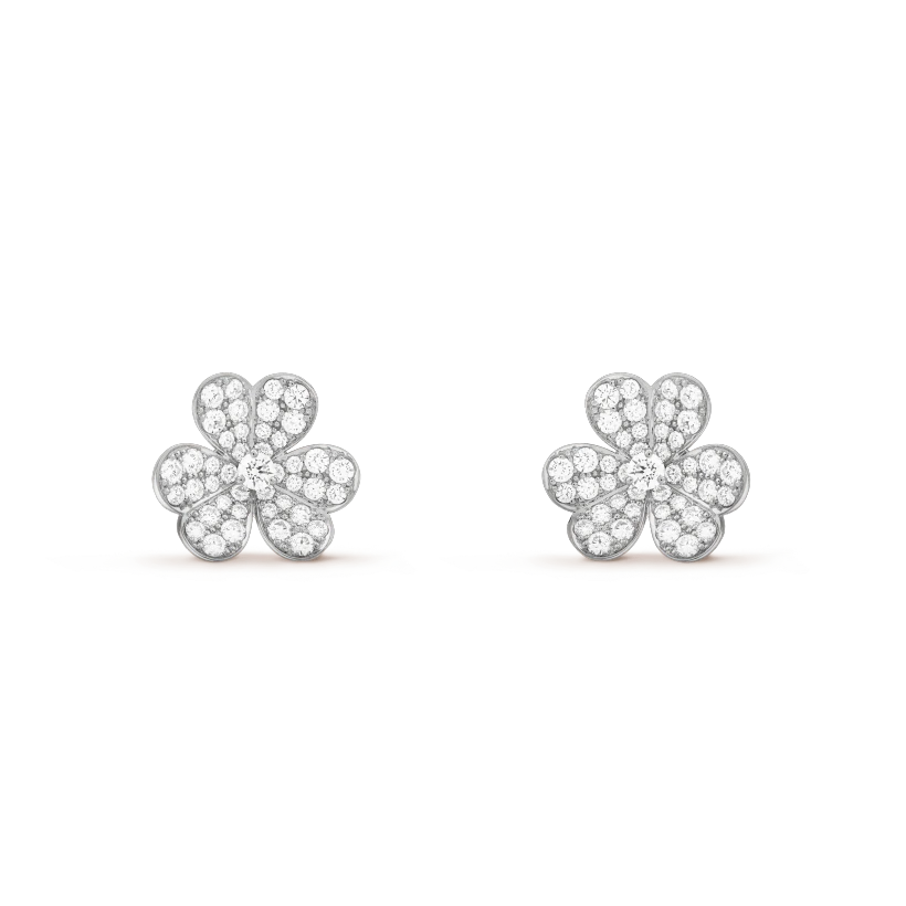 [BIJOUX]FRIVOLE SILVER FLOWER DIAMOND EARRINGS