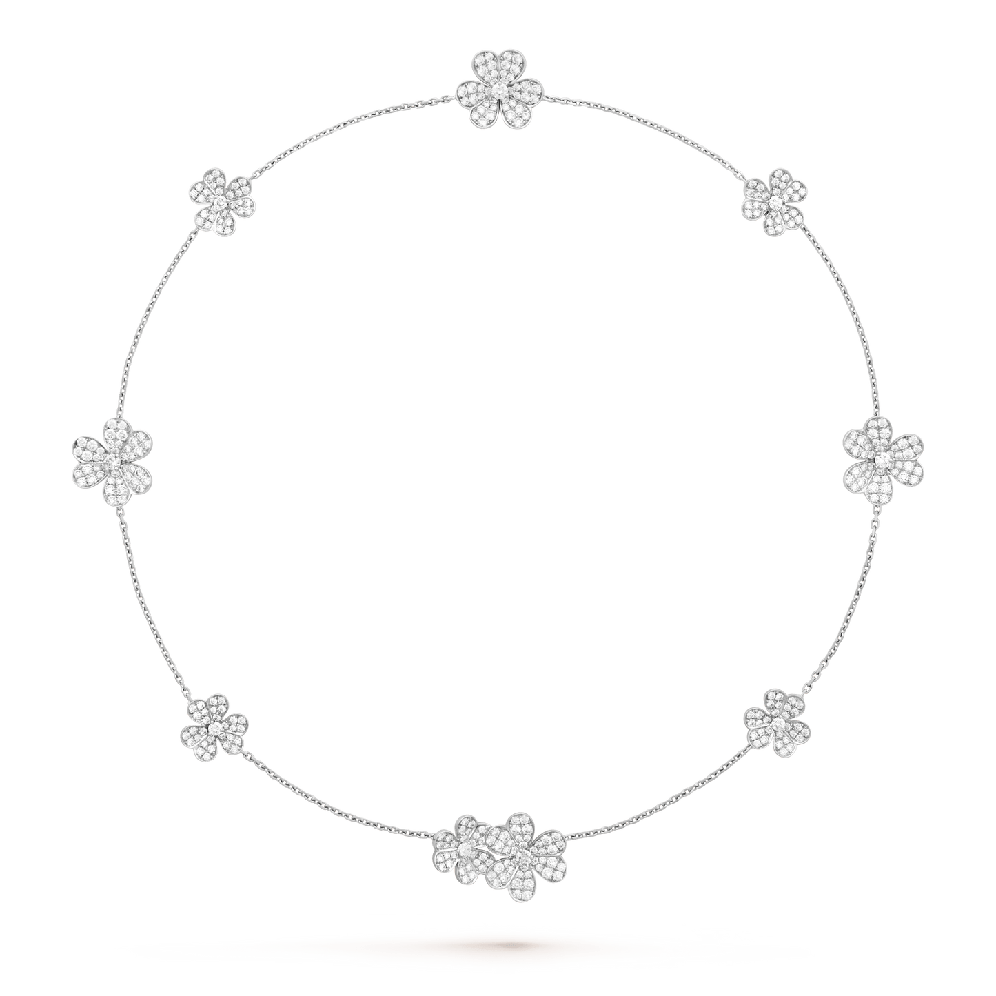 [BIJOUX]FRIVOLE SILVER 9 FLOWERS NECKLACE