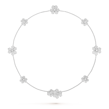 [BIJOUX]FRIVOLE SILVER 9 FLOWERS NECKLACE