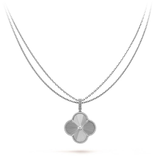 [BIJOUX]CLOVER 25MM SILVER BIG CLOVER NECKLACE