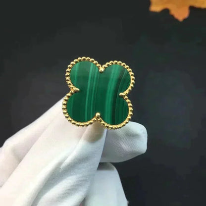 [BIJOUX]CLOVER MALACHITE RING