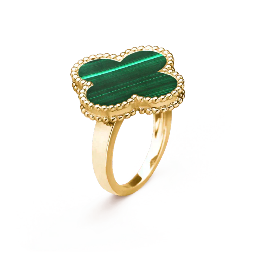 [BIJOUX]CLOVER MALACHITE RING