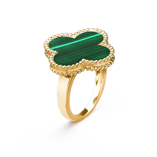 [BIJOUX]CLOVER MALACHITE RING