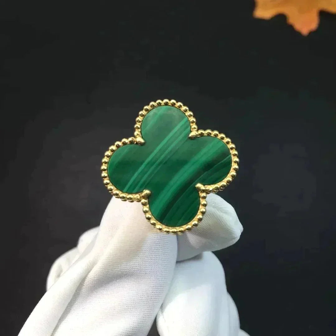 [BIJOUX]CLOVER MALACHITE RING