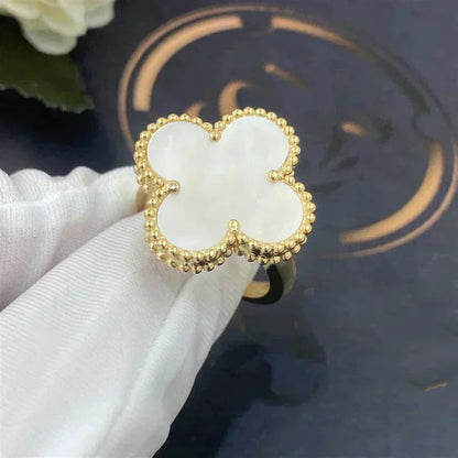 [BIJOUX]CLOVER WHITE MOP RING