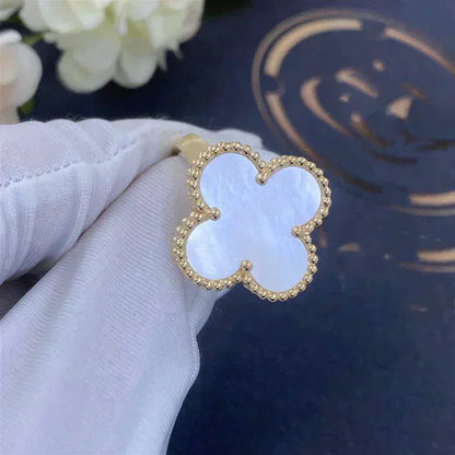 [BIJOUX]CLOVER WHITE MOP RING