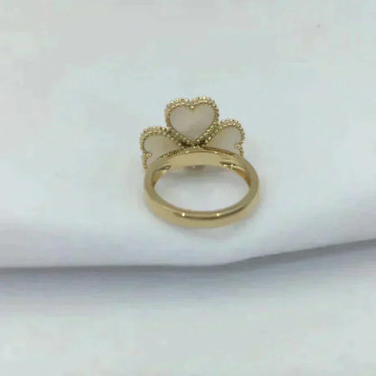 [BIJOUX]SWEET CLOVER WHITE MOP RING