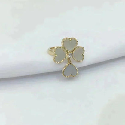 [BIJOUX]SWEET CLOVER WHITE MOP RING