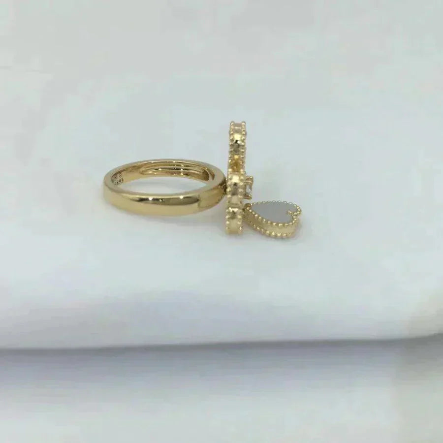 [BIJOUX]SWEET CLOVER WHITE MOP RING
