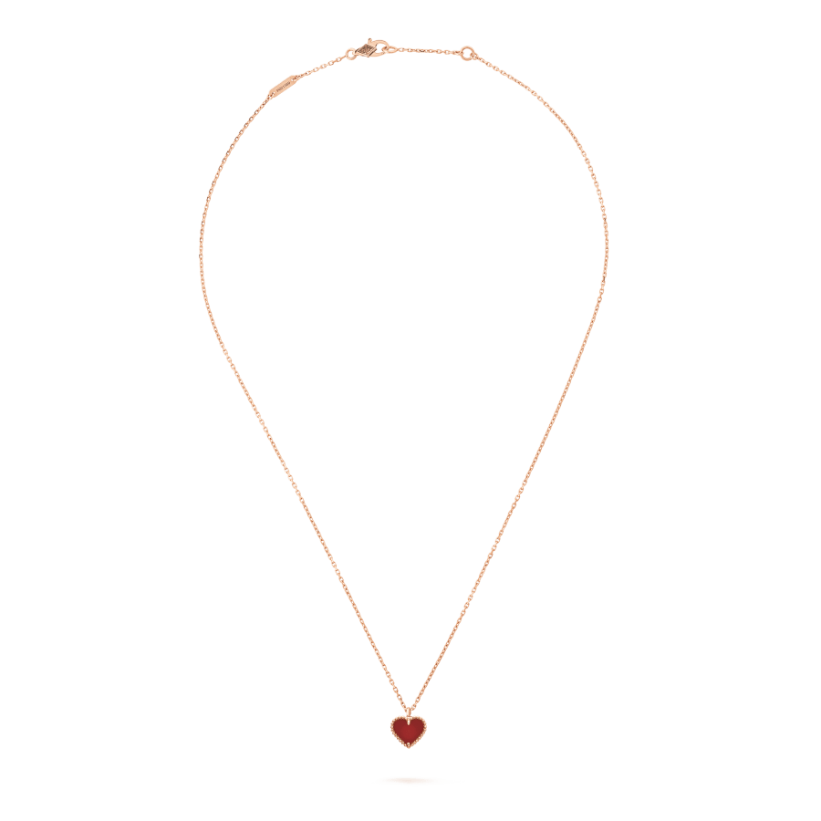 [BIJOUX]SWEET CLOVER CARNELIAN HEART NECKLACE