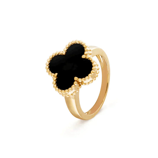 [BIJOUX]CLOVER ONYX RING