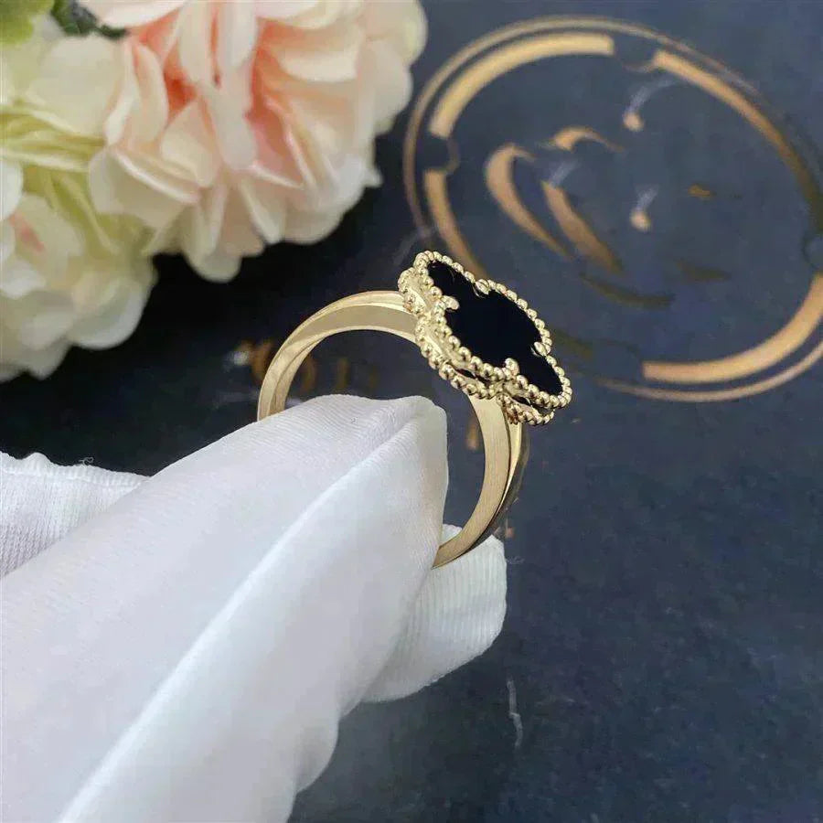 [BIJOUX]CLOVER ONYX RING