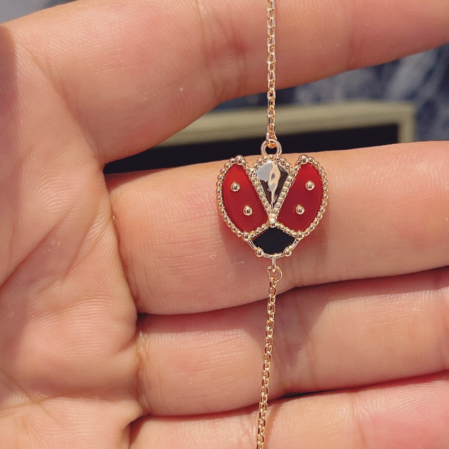 [BIJOUX]LUCKY SPRING 1 MOTIF PINK GOLD BRACELET