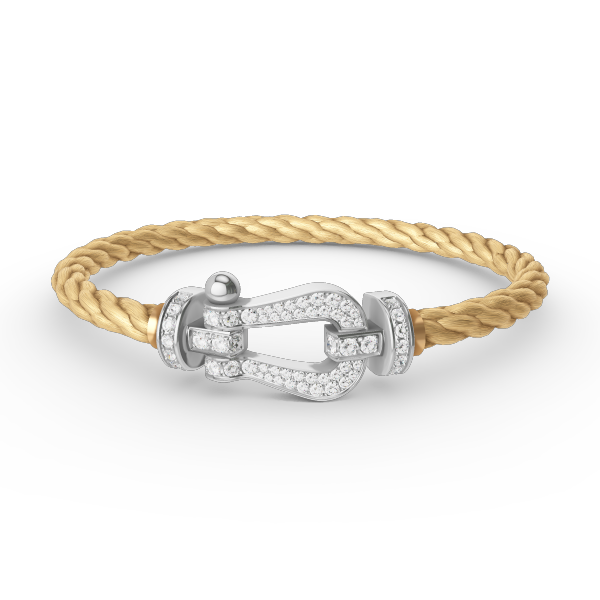 [BIJOUX]FORCE LARGE HORSESHOE FULL DIAMOND BRACELET SILVER