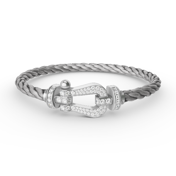 [BIJOUX]FORCE LARGE HORSESHOE FULL DIAMOND BRACELET SILVER