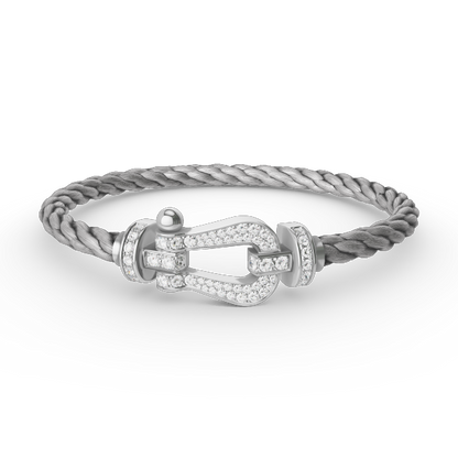 [BIJOUX]FORCE LARGE HORSESHOE FULL DIAMOND BRACELET SILVER