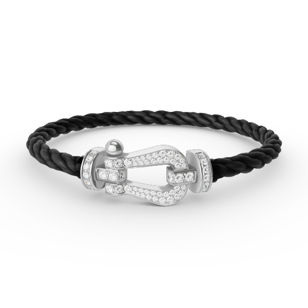 [BIJOUX]FORCE LARGE HORSESHOE FULL DIAMOND BRACELET SILVER