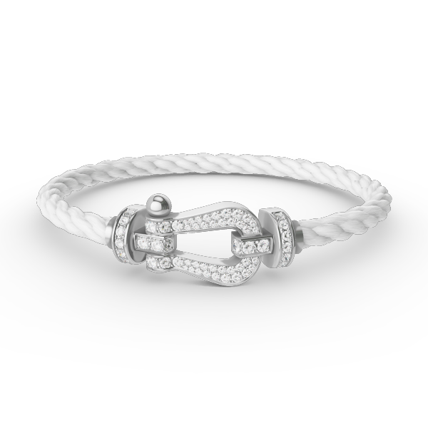 [BIJOUX]FORCE LARGE HORSESHOE FULL DIAMOND BRACELET SILVER