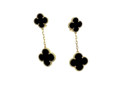 [BIJOUX]CLOVER 2 MOTIFS  EARRINGS (MULTIPLE CHOICESC