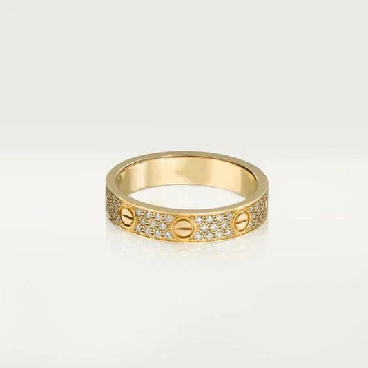 [BIJOUX]LOVE RING 3.6MM DIAMOND PAVED