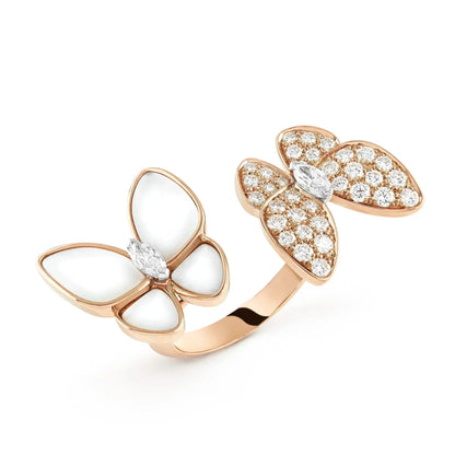 [BIJOUX]TWIN BUTTERFLY DIAMOND MOP RING